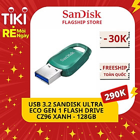 Mua USB 3.2 SanDisk Ultra Eco Gen 1 Flash Drive CZ96 Xanh - Hàng Chính Hãng