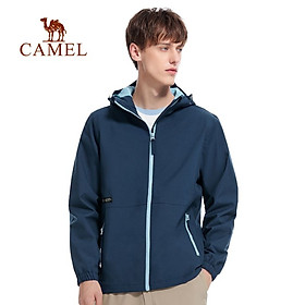 Áo khoác nam CAMEL Mùa xuân và mùa thu áo khoác thể thao nam chống gió chống nước ngoài trời quần áo áo khoác leo núi quần áo - XXXL - xanh đậm