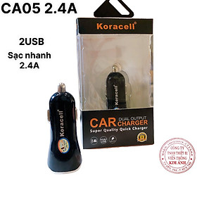 Mua Sạc xe hơi Koracell 2 4A có 2 cổng USB  hàng chính hãng bảo hành 12 tháng