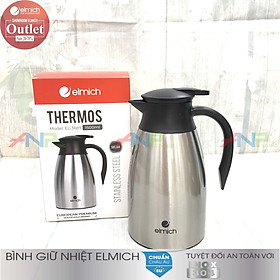 Mua Bình đựng nước giữ nhiệt 2 lớp INOX 304  Tráng Bạc  1500ml 2000ML Elmich