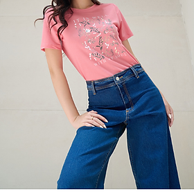 Quần Jean Nữ Ninomaxx Form Wide-Leg RAWCORE DENIM Chất Vải Dày Cứng Giữ Form Tốt 2601002