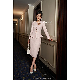 Chân Váy Dạ Tweed MY WAY Dáng Bút Chì Sang Trọng 9MCOB304