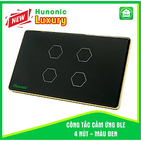Mua Công tắc thông minh LUXURY 4 nút đen - hàng chính hãng