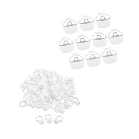 10Pieces Higienic Mask+100piece Pigment Holder M for Tattoo Permanent Makeup