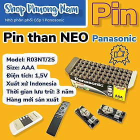 Bộ 15 vỉ pin đũa đen AAA NEO Panasonic R03NT/2S (Hàng chính hãng)