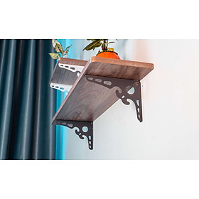 Mua Giá để kệ chính hãng   Eke chữ L hoa văn treo tường (bộ 2 chiếc) 25x30cm - Hàng Chính Hãng