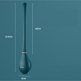 Mua cọ toilet  cọ nhà vệ sinh silicon cao cấp có hhoopj đựng 2 trong 1 - xanh