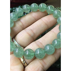 Vòng Tay Đá Phong Thủy Thạch Anh Dâu Tây Xanh Lợt - Hợp mệnh Mộc, Hỏa