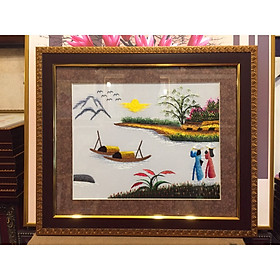 Tranh thêu tay truyền thống Việt Nam- 30x35cm ( Các Mẫu )