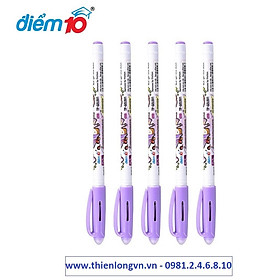 Combo 5 cây bút nước - bút gel xóa được Thiên Long - Gel E01 màu tím - EVI STO