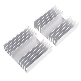 2Pcs Aluminum Heat Sink Cooling Fin 100*33*100mm for CPU LED Power Amplifier