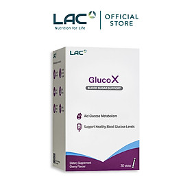 BỘT HÒA TAN HỖ TRỢ KIỂM SOÁT ĐƯỜNG HUYẾT LAC GLUCOX (2.5G X 30 GÓI)