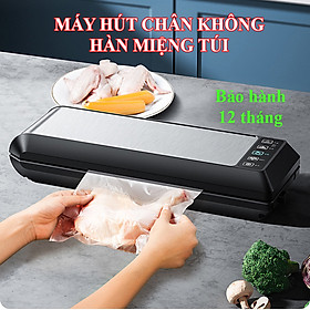 Máy hút chân không kiêm hàn miệng túi 110W cao cấp, lực hút siêu mạnh -80Kpa, kèm ống hút ngoài, sử dụng đơn giản