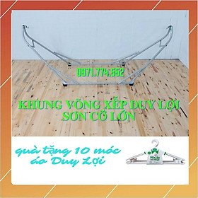 Mua KHUNG VÕNG XẾP DUY LỢI INOX CỠ LỚN QUÀ TẶNG 10 MÓC ÁO DUY LỢI