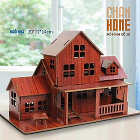 Lắp ráp mô hình gỗ 3D ngôi nhà tuổi thơ Cối xay gió phát triển trí thông