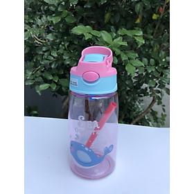 Bình nước trẻ em họa tiết dễ thương nhựa PP 480ml