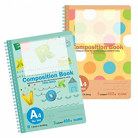 Sổ lò xo kép bìa nhựa klong A4 400trang