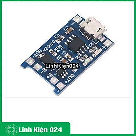 Mạch Sạc Pin Lithium TP4056 1A Micro USB V2 - Có IC Bảo Vệ Quá Dòng, Quá Áp