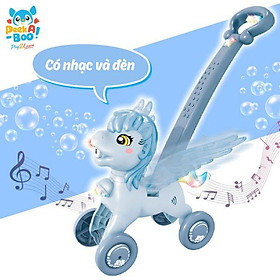 Xe đẩy ngựa con bong bóng vỗ cánh 2 màu Xanh _ Hồng PEEK A BOO