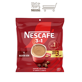 [TẶNG THÊM 3 GÓI]Cà phê hoà tan NESCAFÉ 3IN1 VỊ NGUYÊN BẢN - công thức cải tiến (bịch 46 gói x 16g)