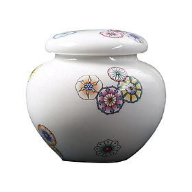 Porcelain Ginger Jar, Ceramic Vase with Lid Traditional Holder Home Decor Display Temple Jar Decorative Jar for Wedding Party Tabletop