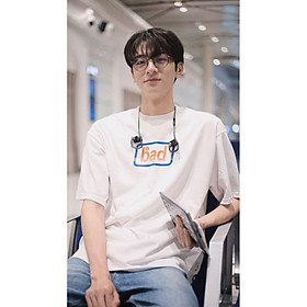 Áo thun tay lỡ nam nữ form rộng bad korea màu trắng Ngầu Store aothununisex