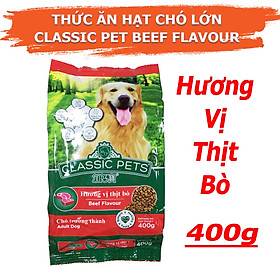 Hình ảnh Thức Ăn Hạt Khô Cho Chó Lớn Classic Pet Adult Beef Flavour Vị Thịt Bò 400g