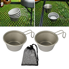 2x Stainless Steel Cup  Drinking Glass for Outdoor Activities Picnic