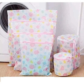 Set 5 túi giặt đồ hình hoa - Tặng 1 lọ tinh dầu Quế