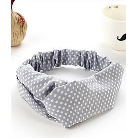 Băng đô turban vải kiểu chấm bi tiểu thư
