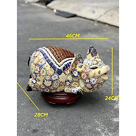 Mua HEO BÁCH HOA ĐẠI GỐM SỨ NAM BỘ GỐM SỨ THỦ CÔNG DECOR TRANG TRÍ 4SIZE