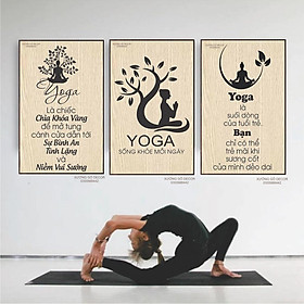 Mua Tranh Decor Yoga Treo Tường Hoa Trang Trí Phòng Thiền   Phòng Tập Yoga ... Bằng Gỗ