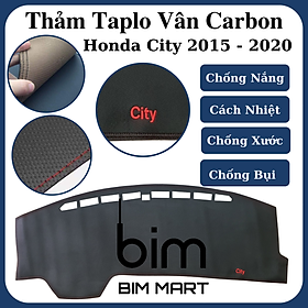 Thảm Da Taplo Dành Cho Xe Honda City 2015 - 2020 Vân Carbon Cao Cấp