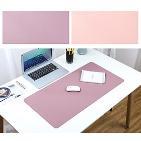 Hình ảnh Lót da trải bàn làm việc chống nước 2 màu - Pad chuột lớn bằng da - Deskpad da trải bàn máy tính và laptop - Dễ lau chùi chính hãng