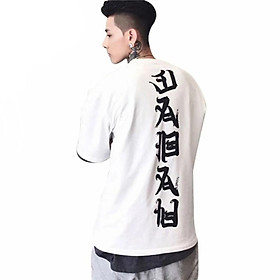 Áo thun tay lỡ nam nữ form rộng Stee Hong Kong 2019 In White màu đen và trắng cotton Ngầu Store aothununisex