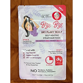 Bộ Mặt nạ dưỡng tóc Lindsay - Bye Bye Dry Flaky Scalp Self - Heating Steam Hair Mask