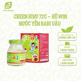 Nước Yến Cho Trẻ Em Green Bird Babi Hương Dâu Giàu Axit Amin Canxi - Hũ 72g