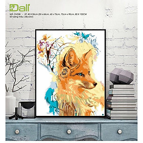 Mua Tranh treo tường tự tô màu số hóa DALI Cáo đáng yêu DV038