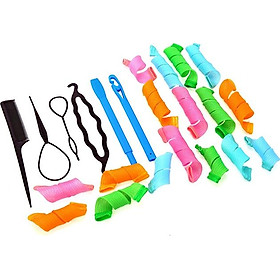 Bộ uốn tóc không nhiệt magic leverag + 4 dụng cụ tạo kiểu tóc