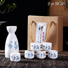 Mua Bộ bình rượu gốm sứ Sakura phong cách Nhật Bản Cổ Điển  Bộ bình rượu Sake cao cấp