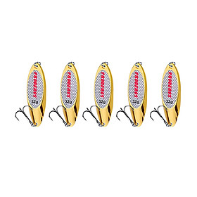 5 Pieces Fishing Spoons Lures Metal Vertical Bass Baits and Lures Freshwater