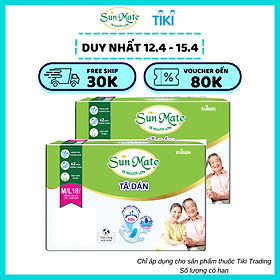 Combo 2 Tã Dán Người Lớn SunMate G2 Size M/L18 (18 Miếng)