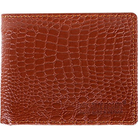 Ví Nam Vân Cá Sấu Huy Hoàng HT2112 (12.5 x 10 cm) - Nâu
