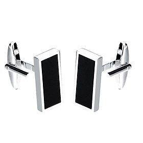Black Enamel Rectangle Cufflink Business Fashion Cuff Links For Men Jewelry