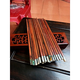 Mua Combo Đũa ăn bằng gỗ trắc đỏ + hộp đũa bằng gỗ hương