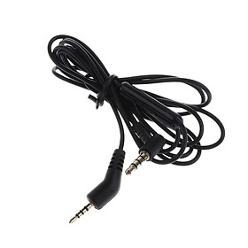 1.5m Replacement Inline Remote and Microphone Extension Audio Cable Cord Dual 3.5 mm AUX Line for Dr. BOSE QuietComfort 3 (QC3) Headphones - Black