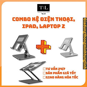 Mua (Combo 3 sản phẩm) Kệ điện thoại  ipad và laptop Z - Giá Đỡ có trượt  silicon đa điểm chống xước  hợp kim nhôm cao cấp