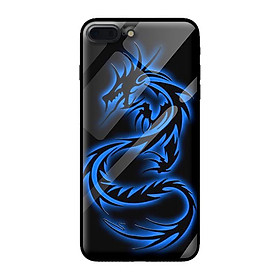 Ốp kính cho iPhone 8 Plus mẫu rồng xanh 1 - Hàng chính hãng