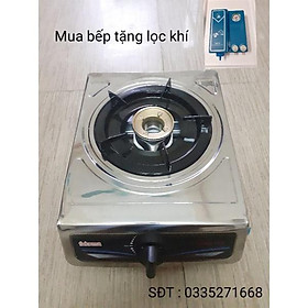 Mua Combo bếp biogas đơn chén đồng + lọc khí có đồng hồ đo áp suất bể chứa