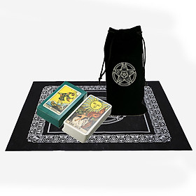 Combo Bộ Bài Tarot Bói Smith Waite Tarot Cao Cấp và Túi Nhung Đựng Tarot và Khăn Trải Bàn Tarot